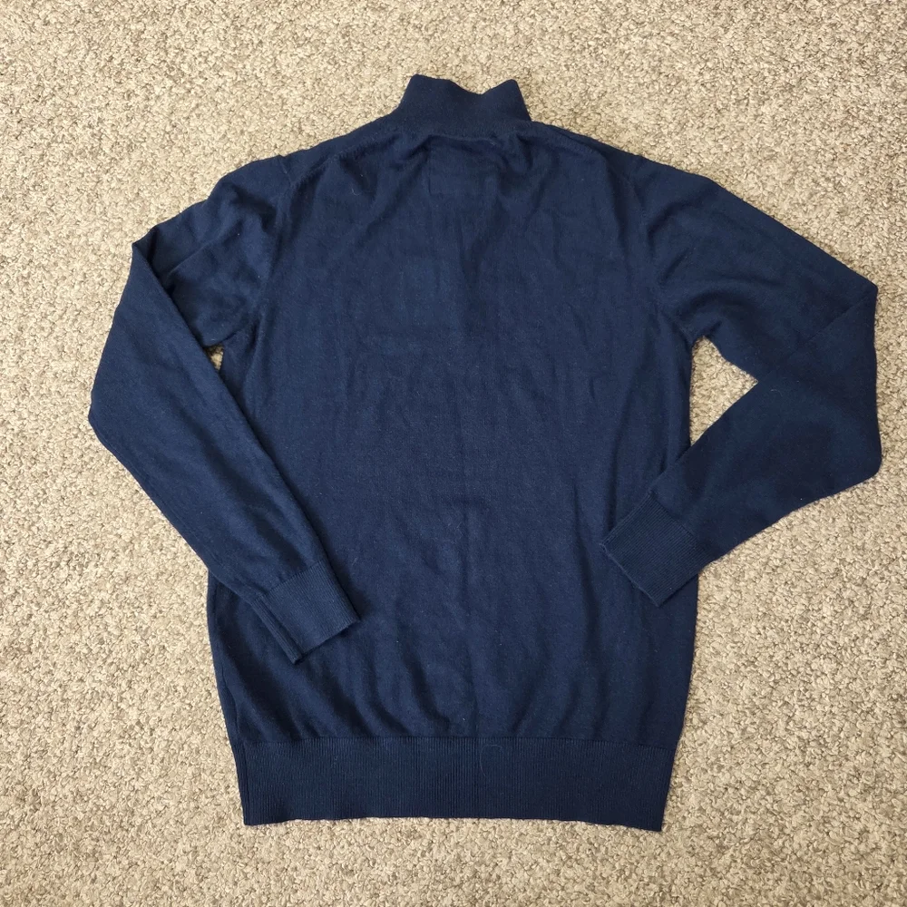 Kangol 1/4 Zip Sweater Men's Premium‎ Super Soft Viscose Poly Nylon XL NAVY